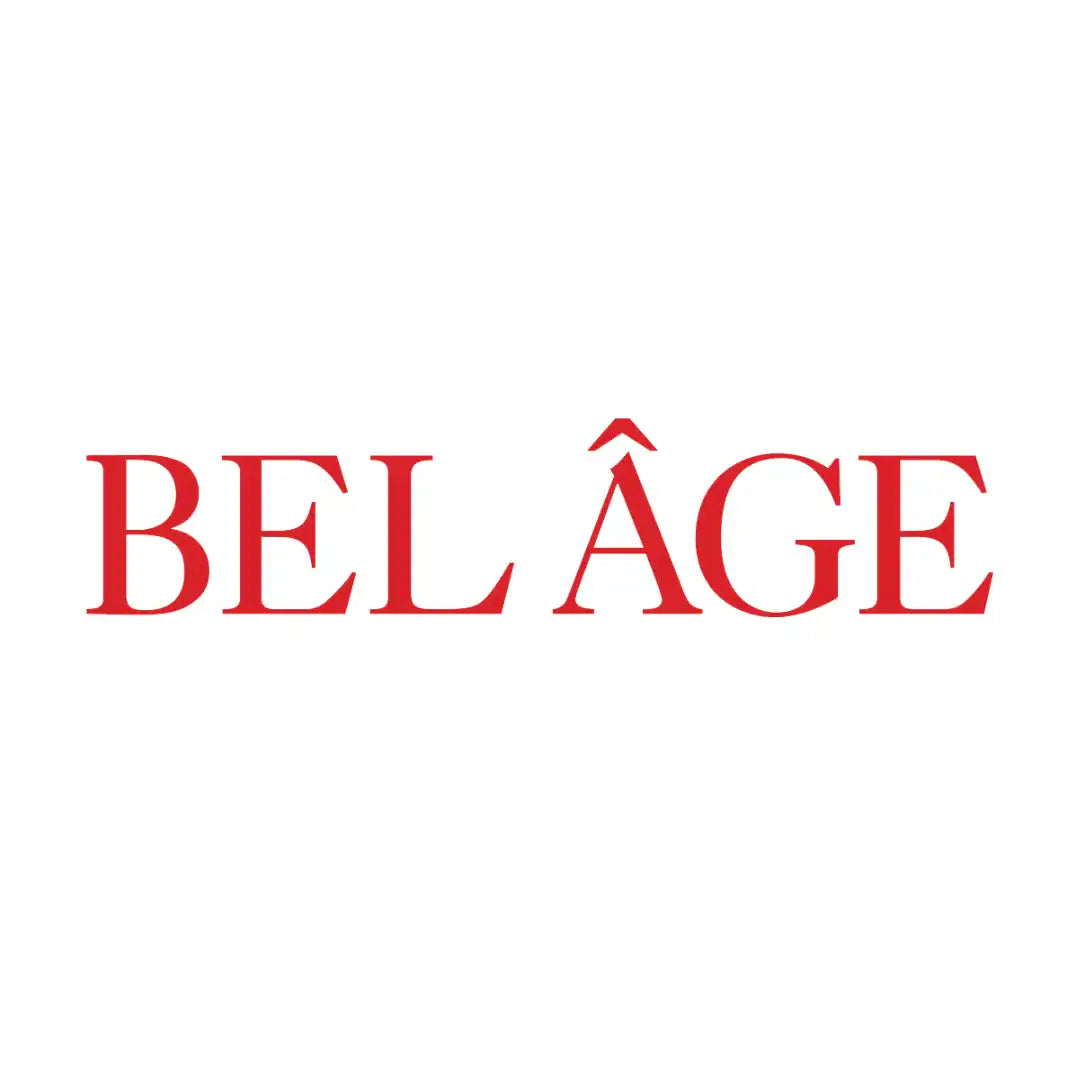 Une wordmark rouge pour « BEL ÂGE ».