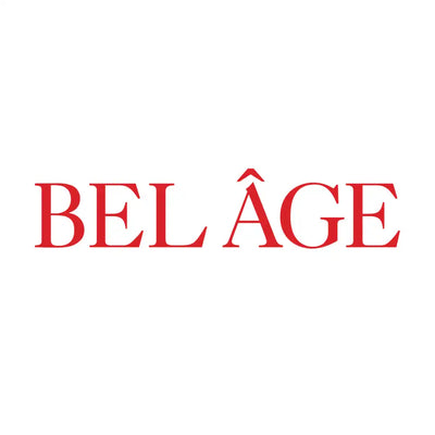 Une wordmark rouge pour « BEL ÂGE ».